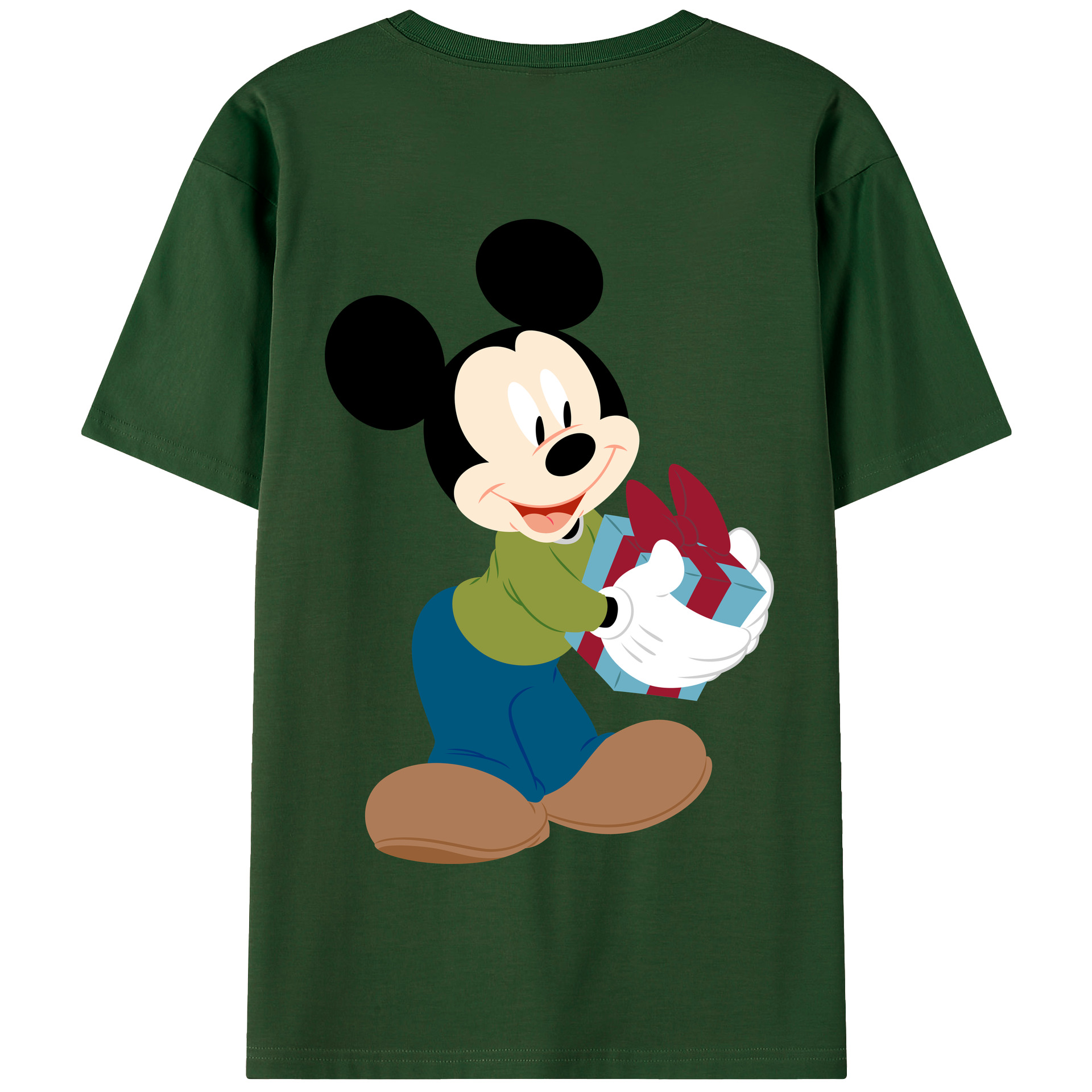 （画像用） ミッキーマウス Mickey Mouse 綿100％半袖Tシャツ（背面プリント）
